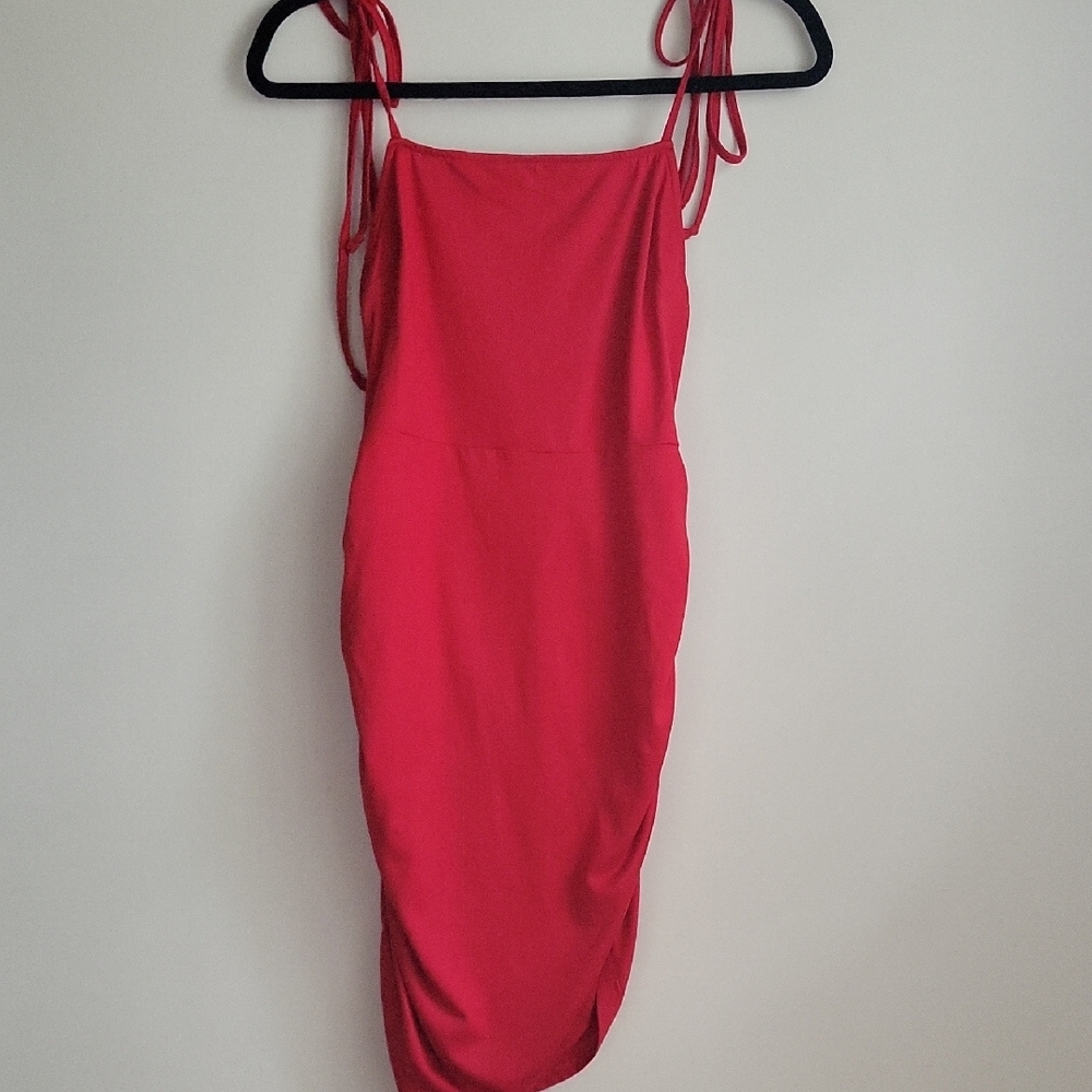 Hutch Red Slip Dress Spaghetti Strap Backless